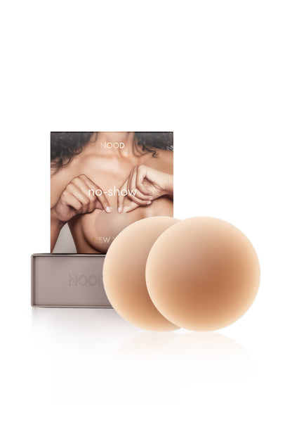 No-Show / Reusable Adhesive Nipple Covers / Buff / 3in.
