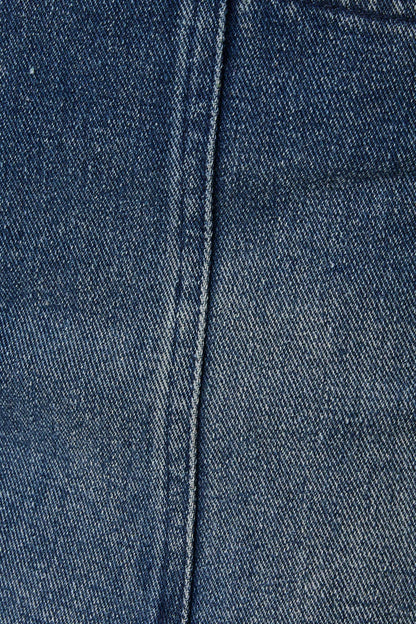 Skirt / Fringe Hem Denim Skirt