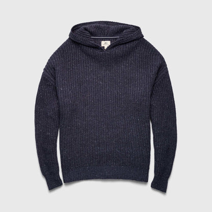 Stan Knit Hooded Sweater / Navy Heather