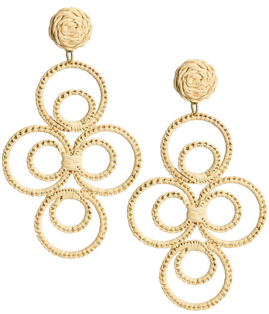 Chloe Raffia Earring / Natural