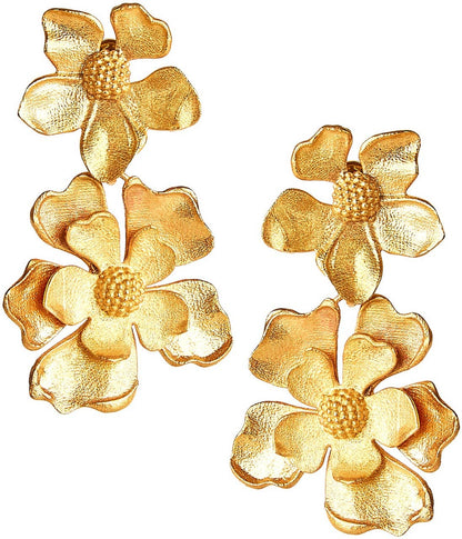 Earrings / Tilly Floral /Gold