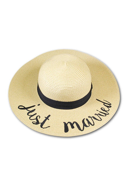 Just Married Straw Hat / Natural