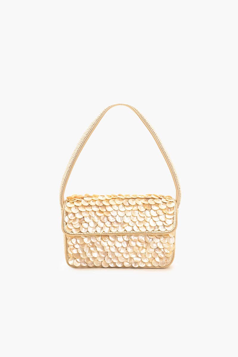 Handbag  /  Rainbow Shell Beaded Shoulder Bag