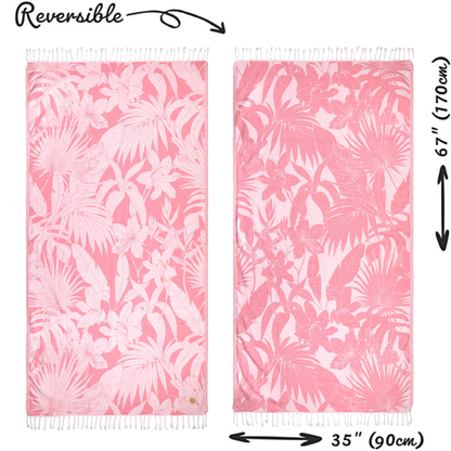 Turkish Beach Towel / Pink Jungle