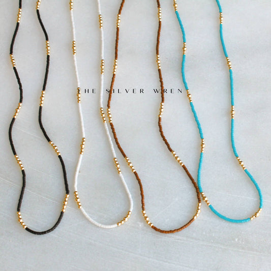 Harmony Beaded Necklace / White
