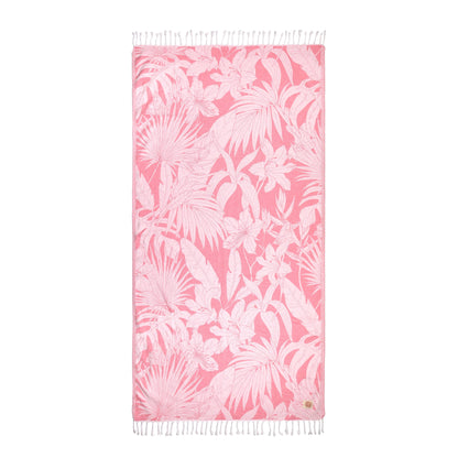 Turkish Beach Towel / Pink Jungle