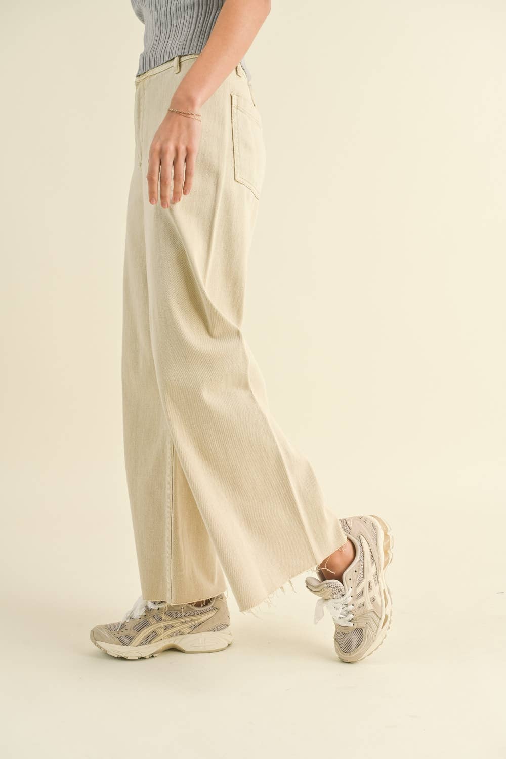 Pants / Wide Leg Denim / Creamy White