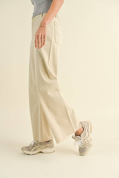 Pants / Wide Leg Denim / Creamy White