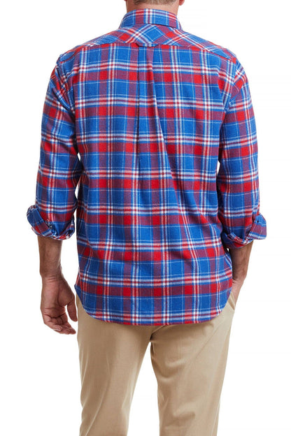 Botton Down / The Chase Shirt State Plaid Flannel / Blue