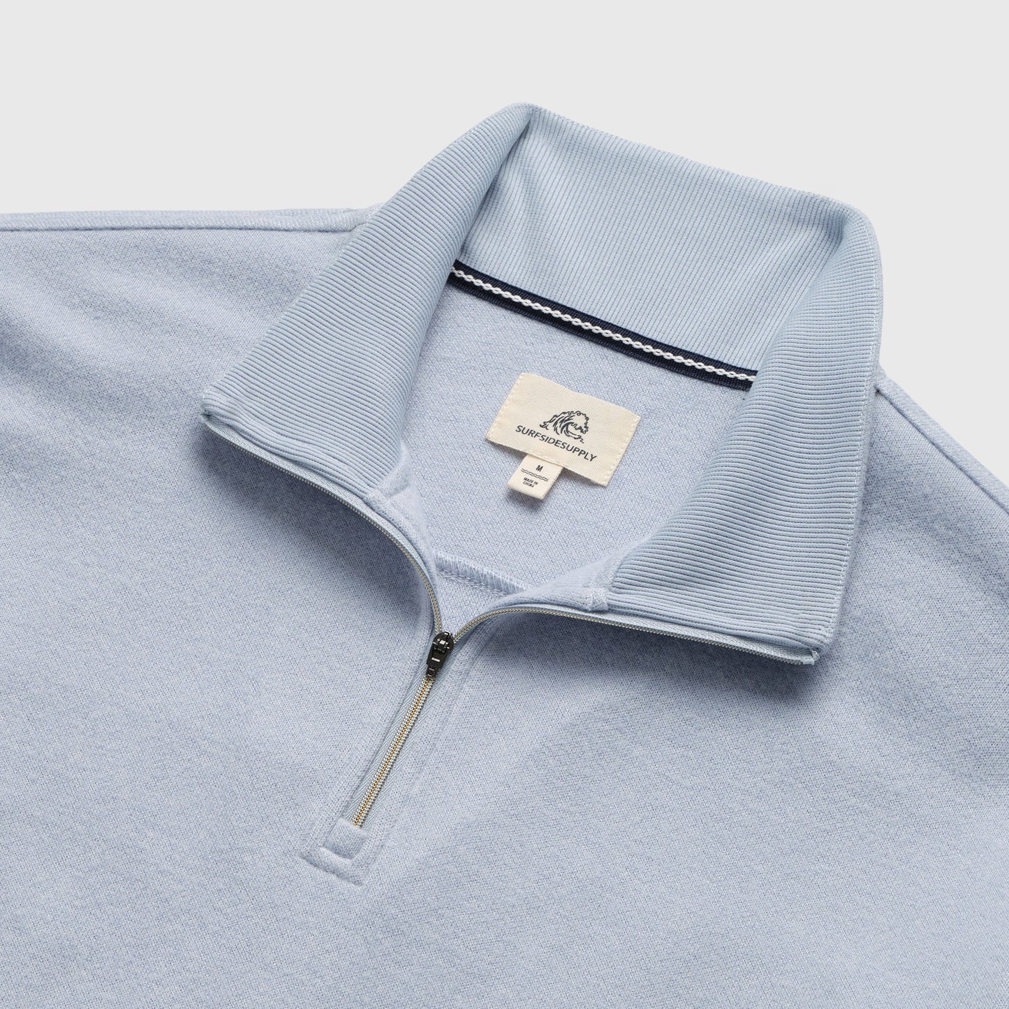 Quarter Zip / Bobby Cashmist Fleece / Light Blue Heather