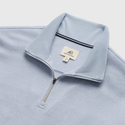 Quarter Zip / Bobby Cashmist Fleece / Light Blue Heather
