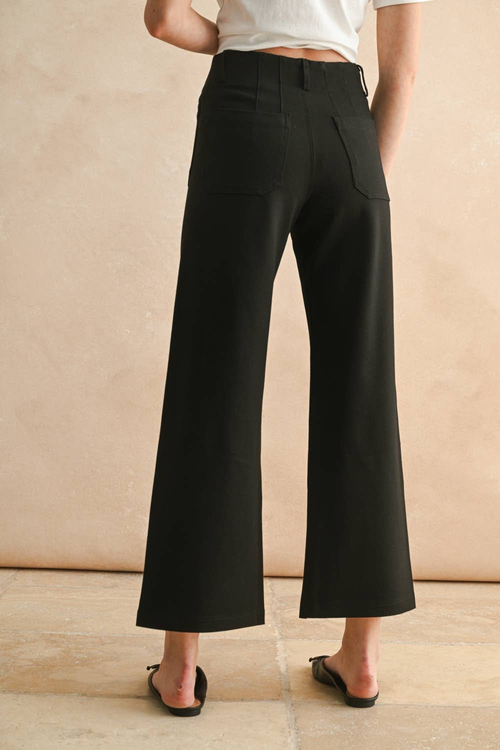 Pants / Ponte Crop Pants / Blk