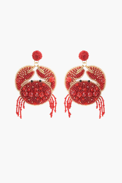 Earrings / Beaded Crab It