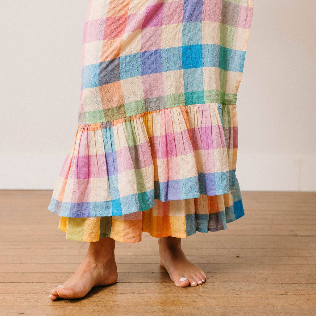 Sarong / Rainbow Plaid Vienna / One Size