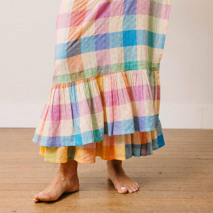 Sarong / Rainbow Plaid Vienna / One Size
