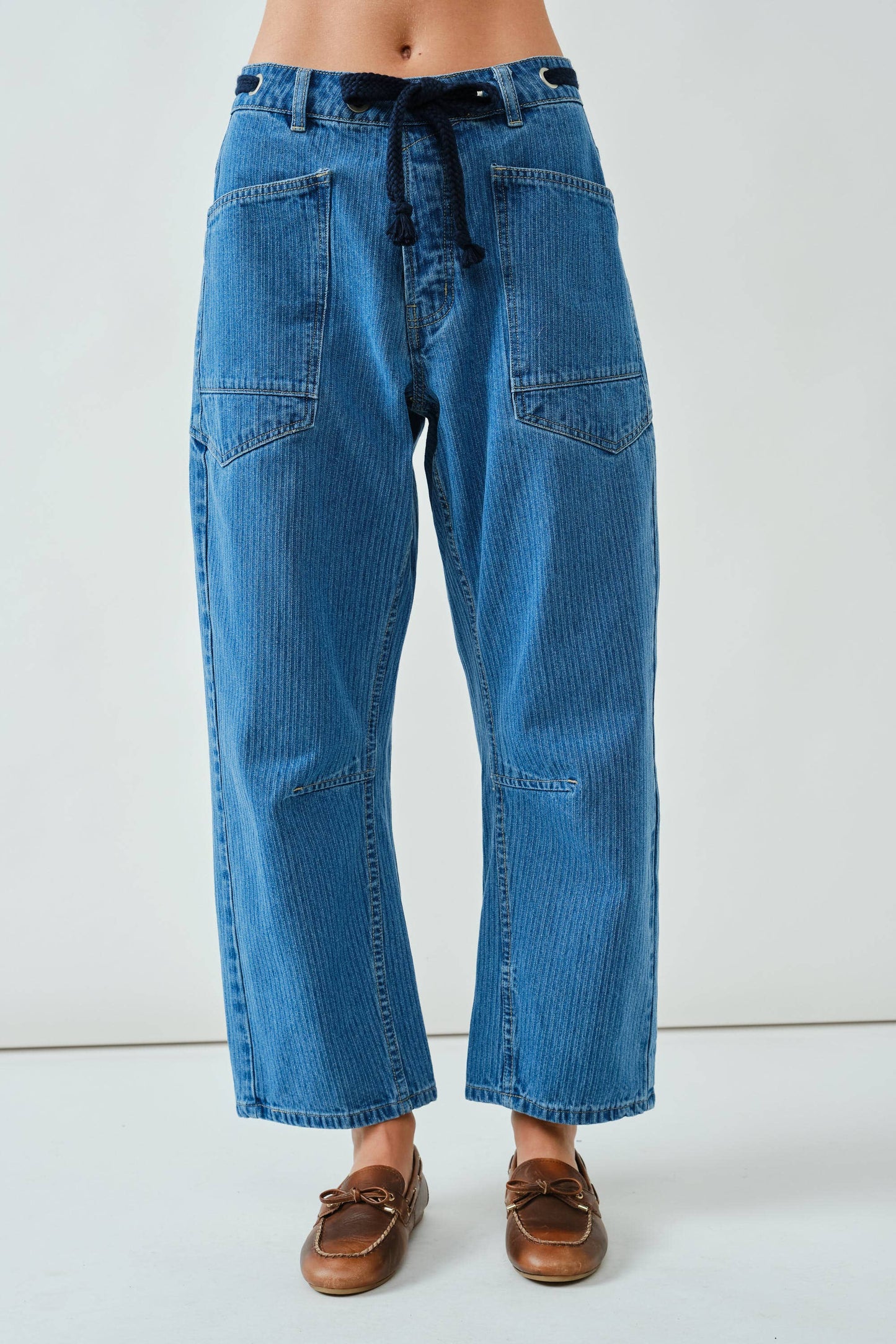 Barrel Cut Denim Pants