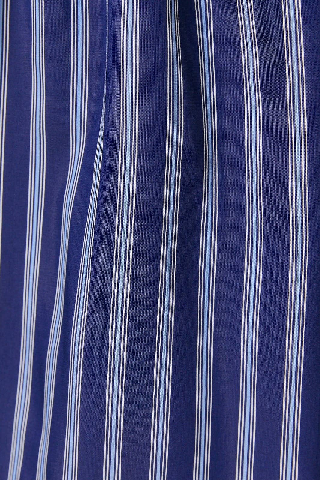 Dresses / Smocked Shoulder Tie Mini / Stripe / Blue