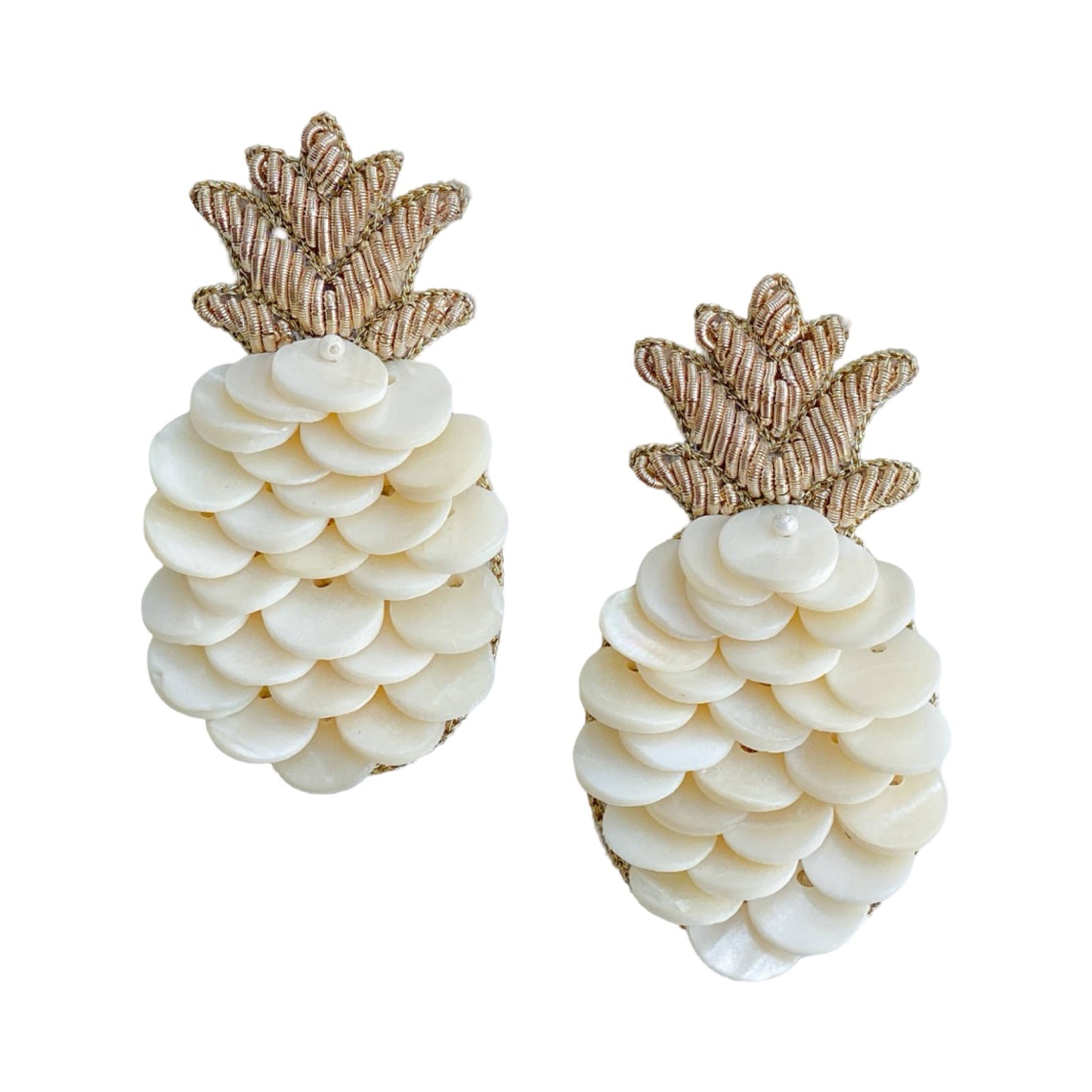 Earrings / Maui Pineapple Seashell
