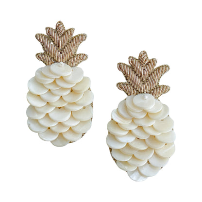 Earrings / Maui Pineapple Seashell