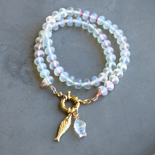Necklace /  Mirage Stone Candy Fish Pendant