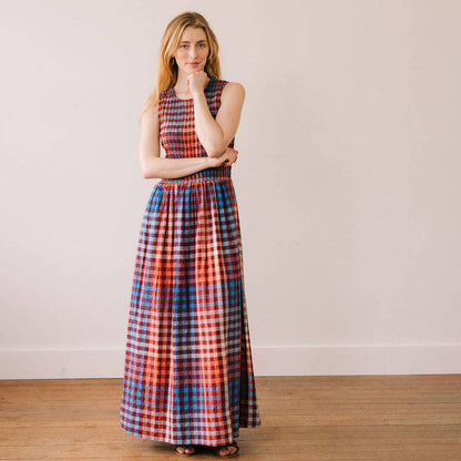 Cabernet Gingham Jane Dress
