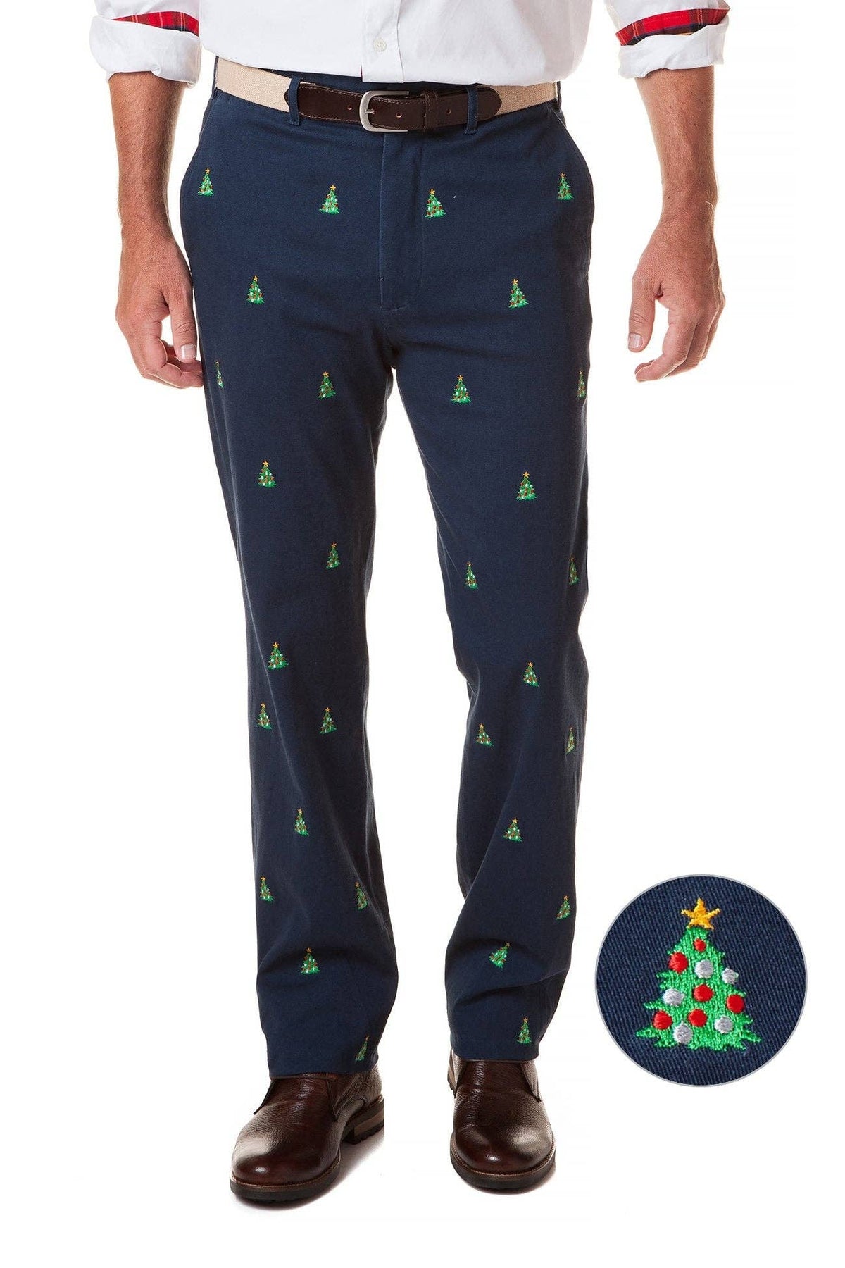 Pants / Harbor Stretch Navy Khaki / Xmas Tree