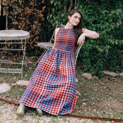 Cabernet Gingham Jane Dress