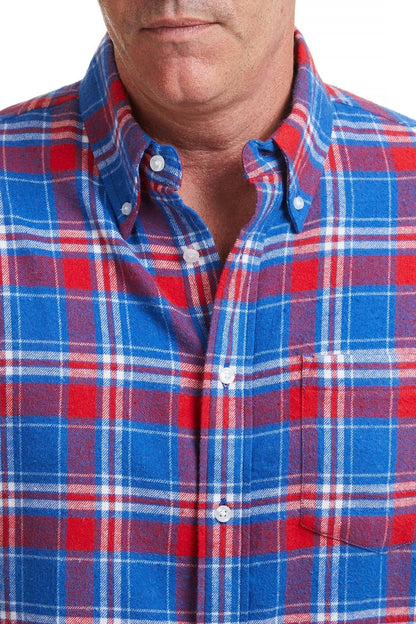 Botton Down / The Chase Shirt State Plaid Flannel / Blue