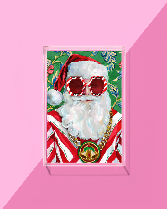 Acrylic Tray - Swanky Santa / Small