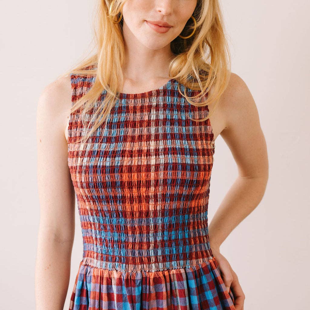 Cabernet Gingham Jane Dress