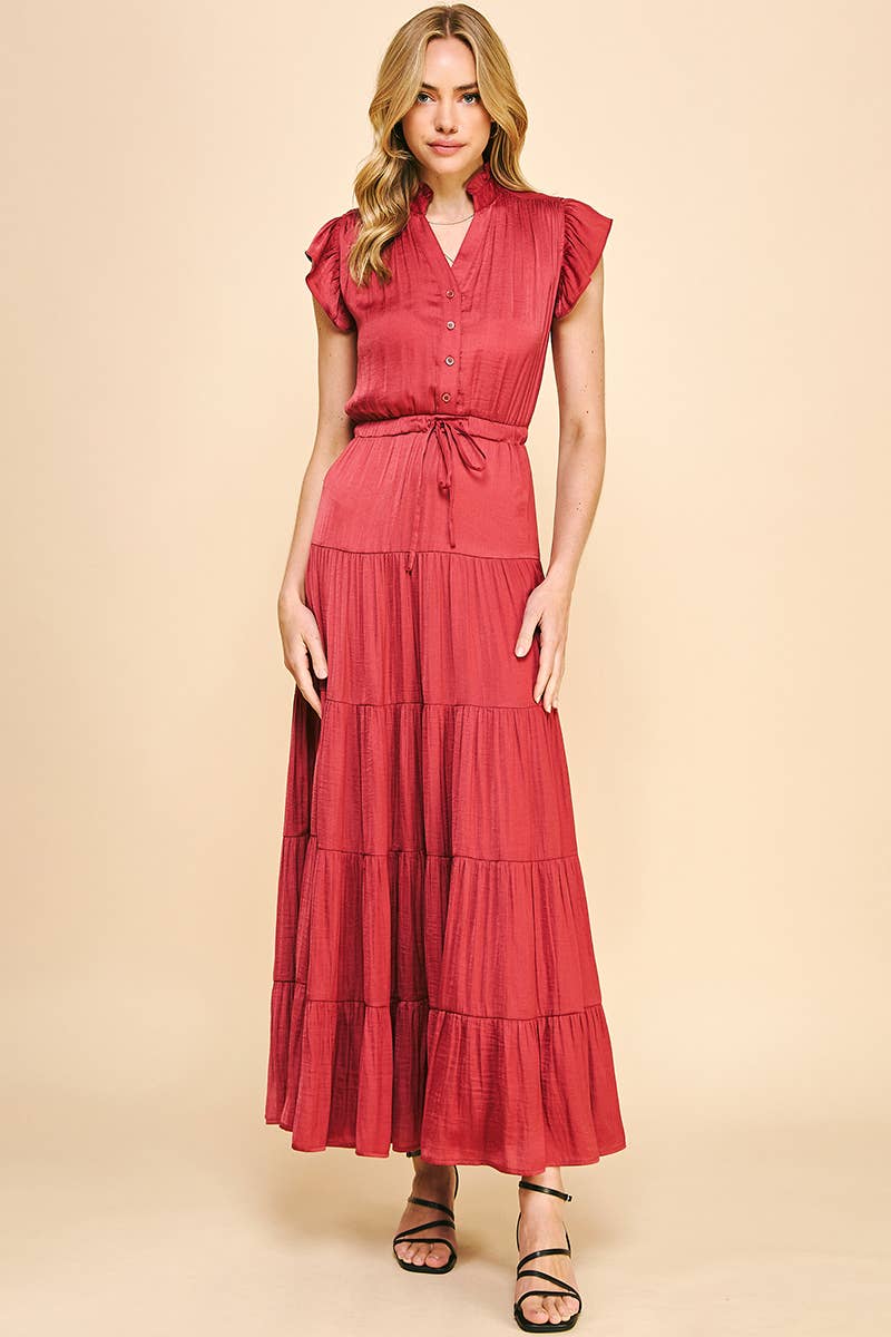 Silky Tiered Maxi