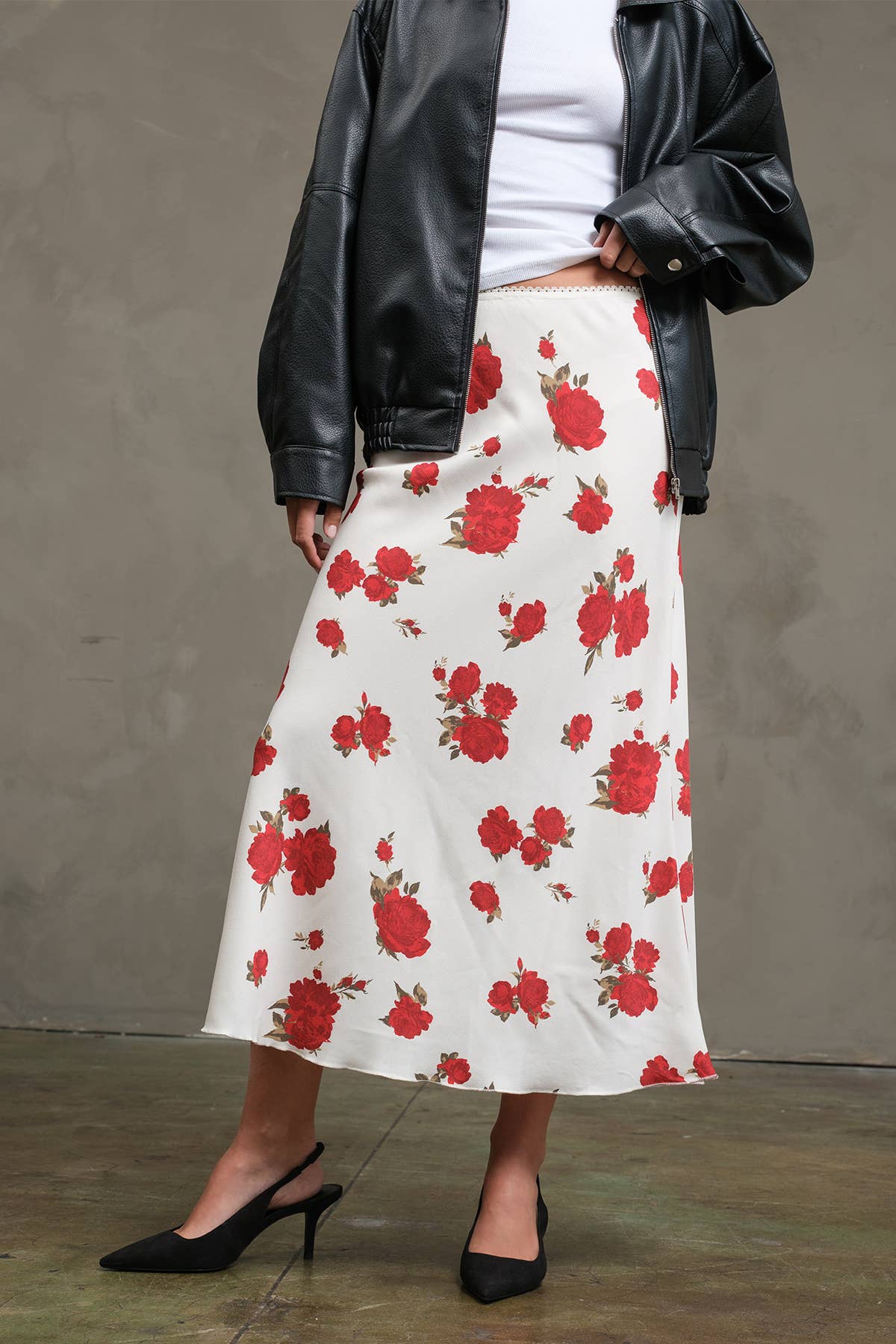 The Romantic Rose Midi Skirt