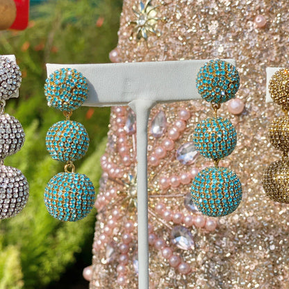 Earrings / Pave Triple Lantern  / Tiffany