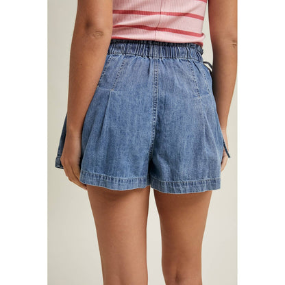 Shorts / Pleated Denim