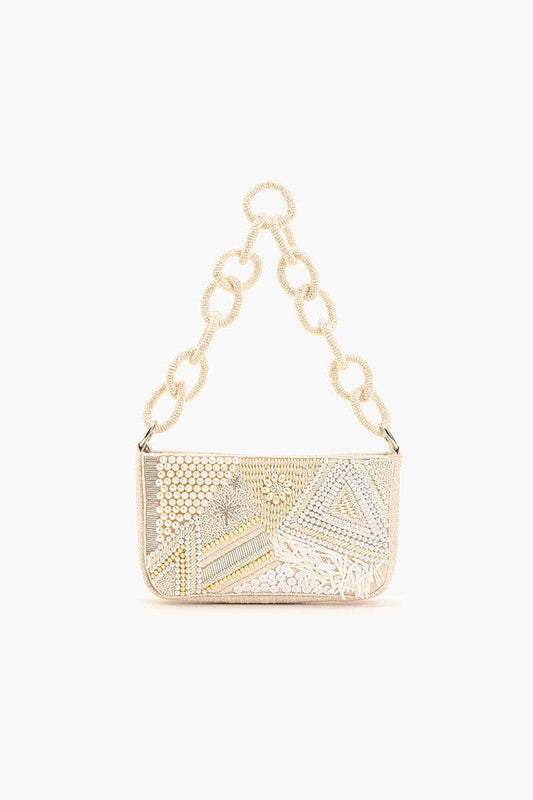 Handbag /  Shimmering Sands Embellished Shoulder Bag