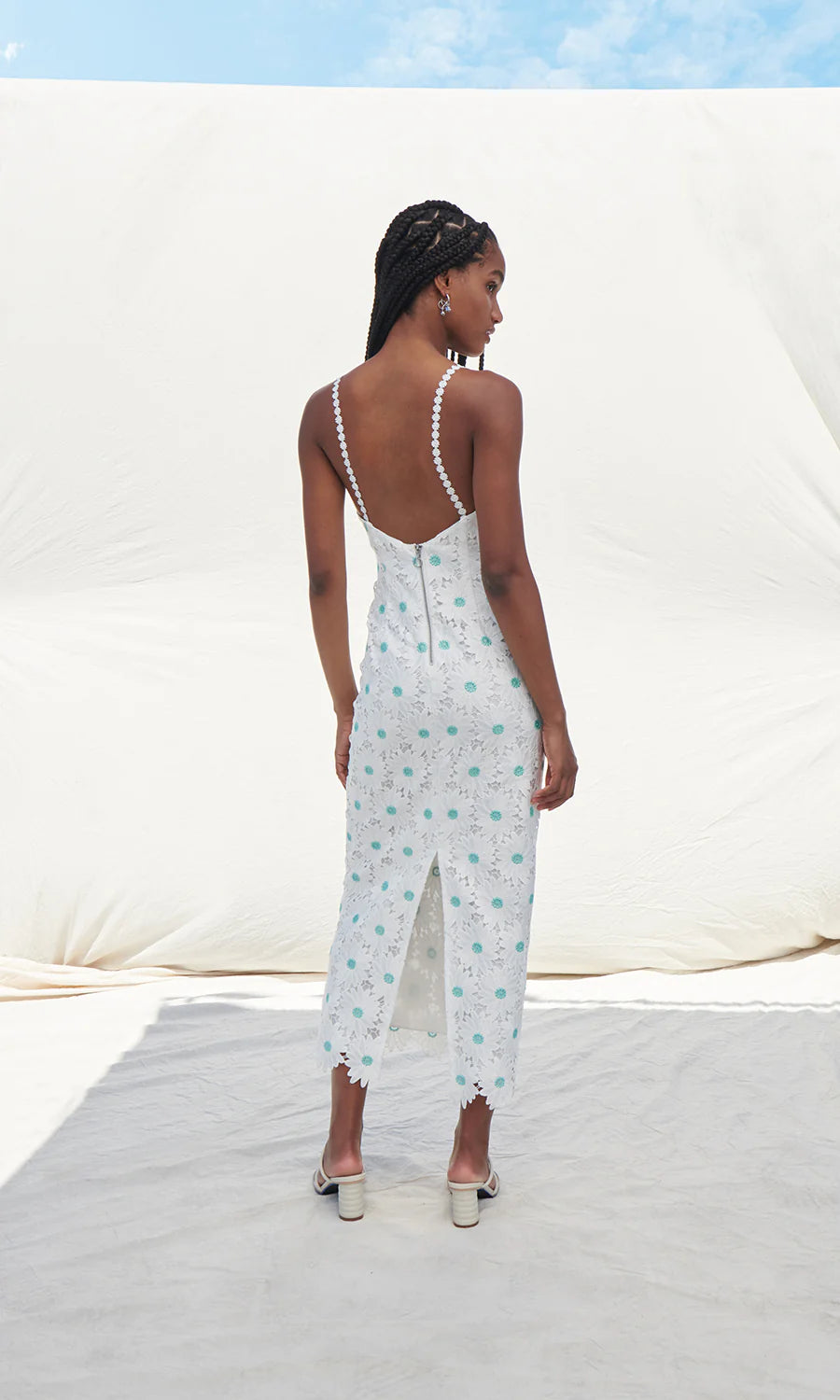 The Calibria Daisy Embroidery Midi