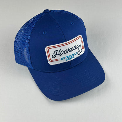 Hooked On Trucker Cap Royal with Red/Navy/Teal