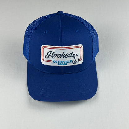 Hooked On Trucker Cap Royal with Red/Navy/Teal