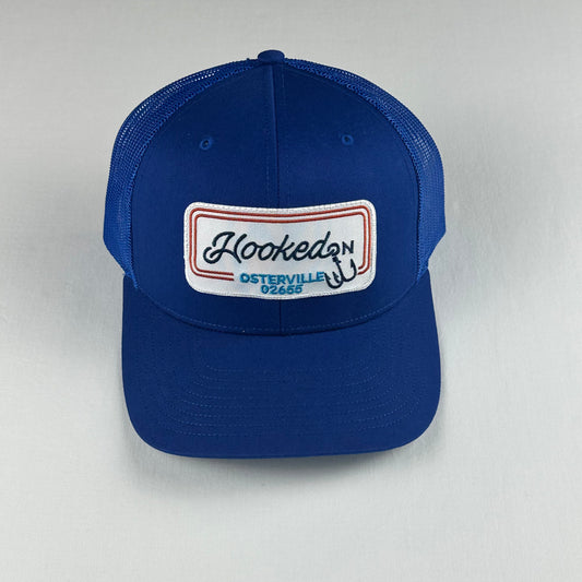 Hooked On Trucker Cap Royal with Red/Navy/Teal