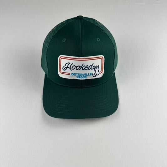 Hooked On Trucker Cap Forest with Red/Navy/Teal