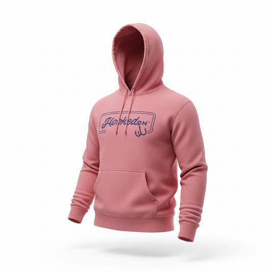 Hooked On Customizable Hoodie ACK Red with Navy