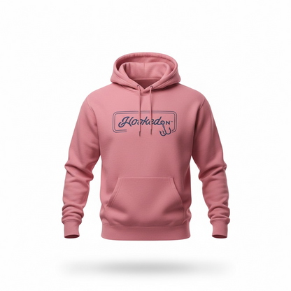 Hooked On Customizable Hoodie ACK Red with Navy