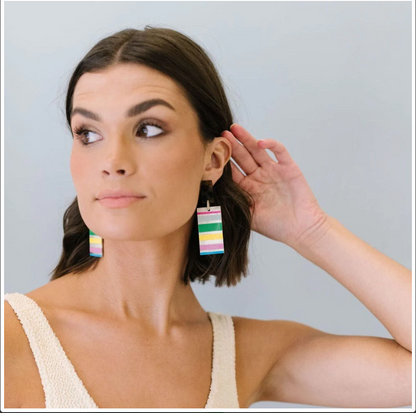 Earrings / Tortoise Top Rainbow