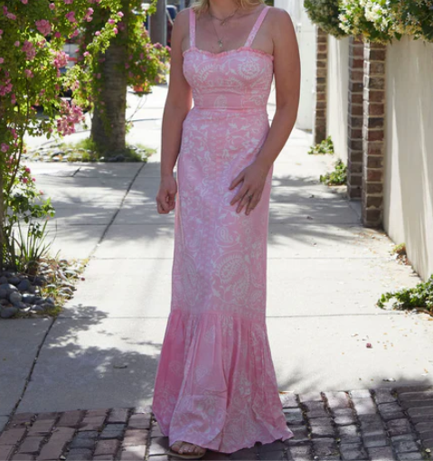 The Tyler Bandanna Dress / Pink