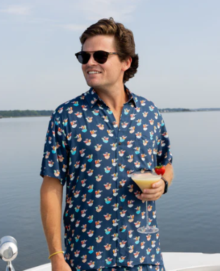 The Margaritaville Boat Drinks Shirt / Navy