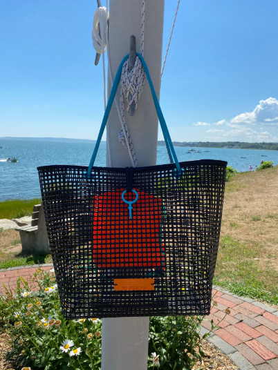 Oyster Bag / Market / Aqua Handles