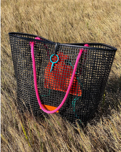Oyster Bag  / Market / Pink Handles