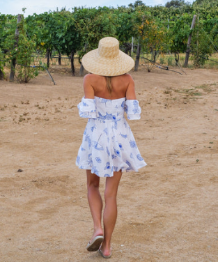 Dresses / The Sardinia Linen Mini / Blue