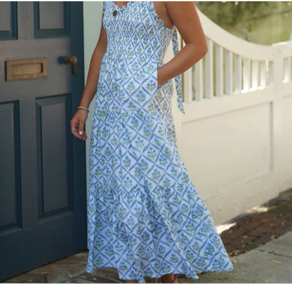 Dresses / Ainsley Midi / Shoreline Bloom