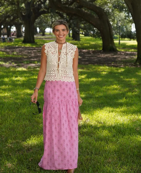 Skirts / Beatrice Floral Boho Maxi / Pink